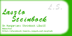 laszlo steinbock business card